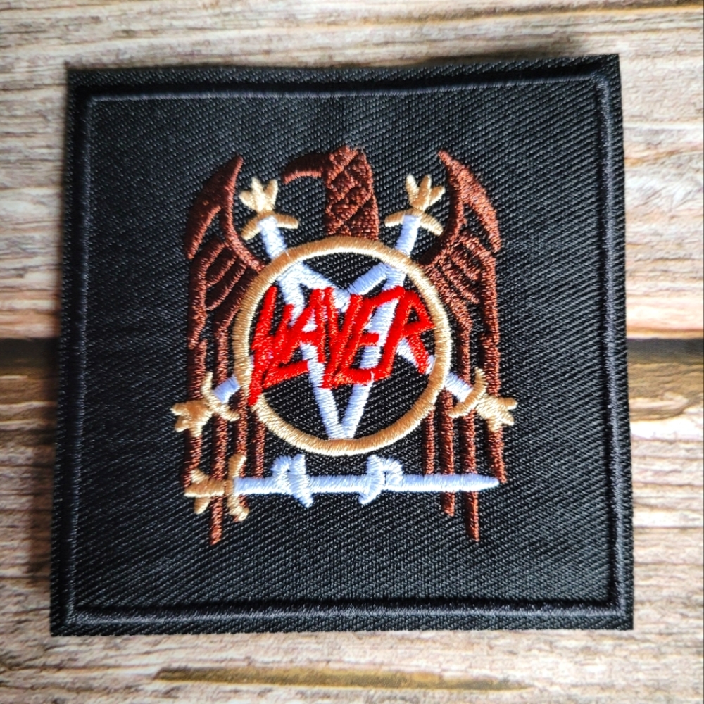 Slayer Pentagram Eagle Vintage 90's Embroidered Iron on Patch